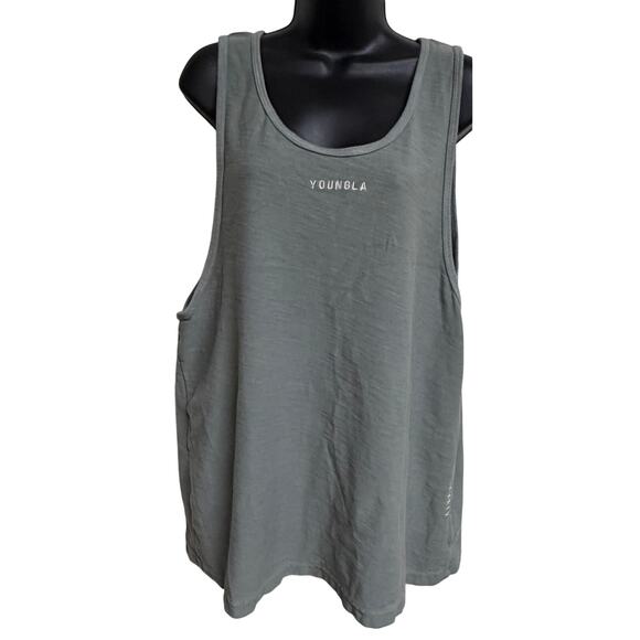 YoungLA Other - YoungLA Mens Gray Athletic Tank Top Size Large L Gym Training Muscle Shirt EUC